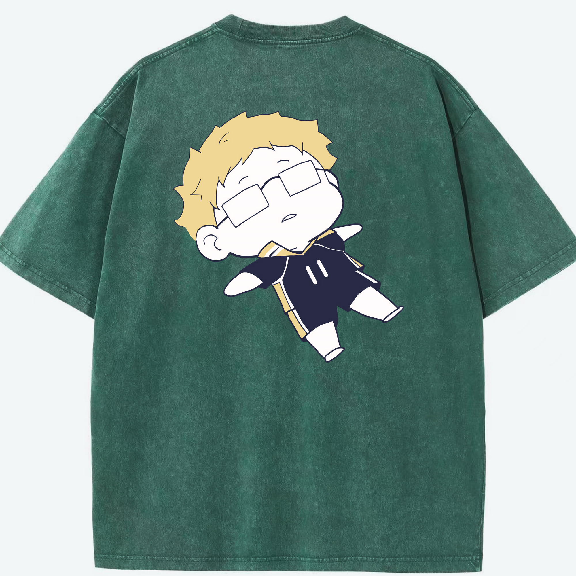（画像用） ハイキュー!! Haikyu!! 綿100% ヴィンテージ風 半袖Tシャツ（背面プリント）